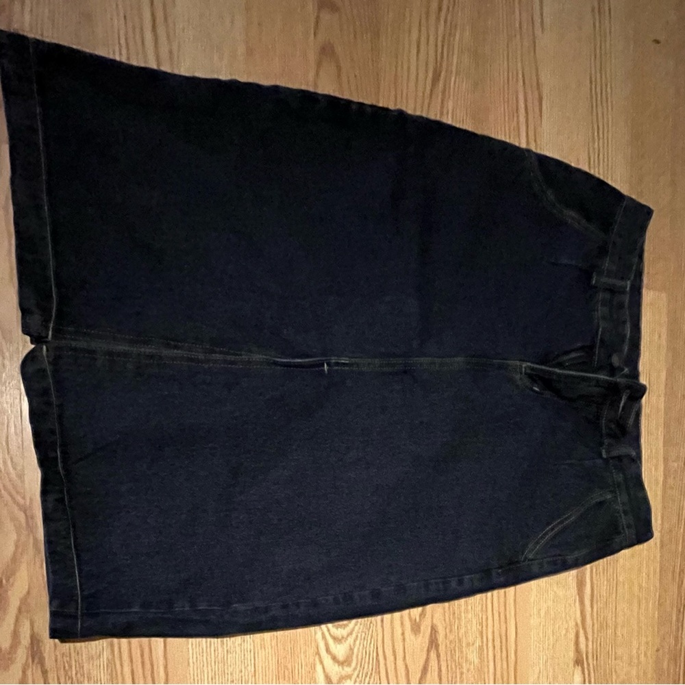 Black Denim Skirt